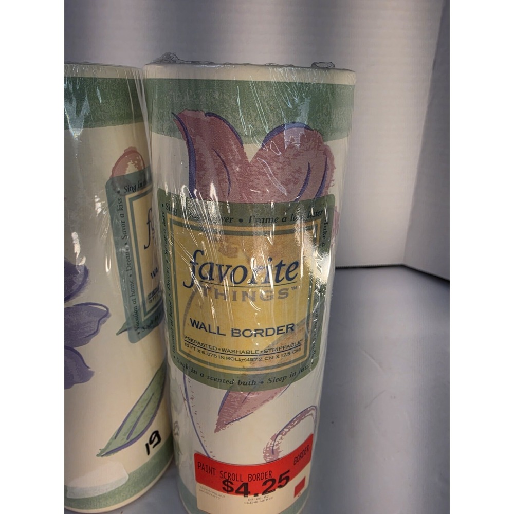 Favorite Things Painted Scroll Wall Border Lot of 4 Rolls #7050467 New Sealed - Picture 8 of 9